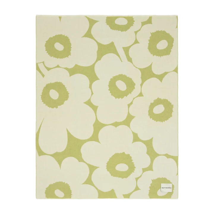 Marimekko - Unikko couverture de laine, 130 x 170 cm, pear / off white
