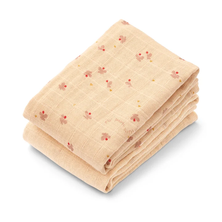 LIEWOOD - Linge en mousseline Lewis, en coton bio, mini butterfly, apple blossom mix (lot de 2)
