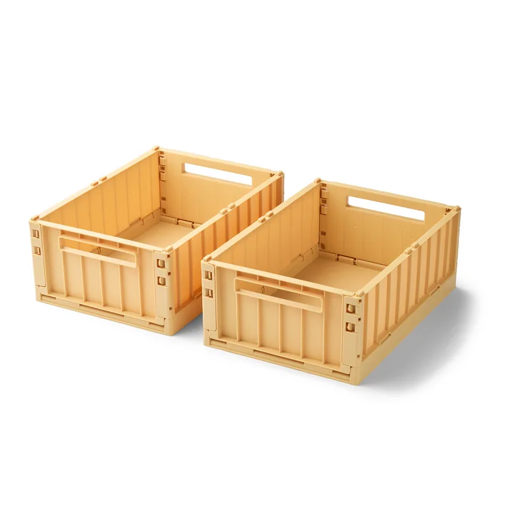 LIEWOOD - Weston Boîte de rangement, 36 x 25 x 13,5 cm, lemon yellow (lot de 2)
