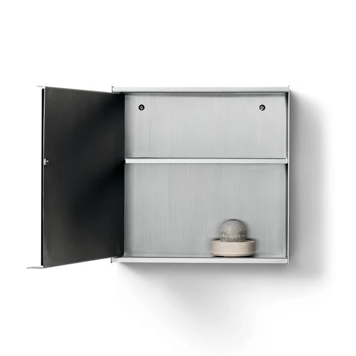 Form & Refine - Taper armoire de toilette, 40 x 40 cm, inox brossé