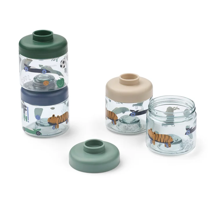 LIEWOOD - Dominique Snack Box, Fun, beach blue (set de 4)