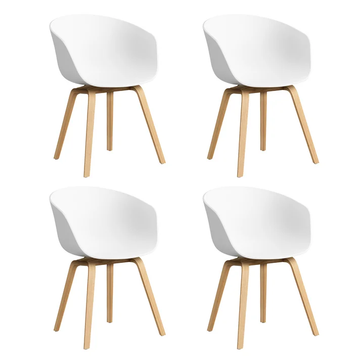 HAY-About-A-Chair-AAC-22-Eiche-lackiert-white-2-4er-Set