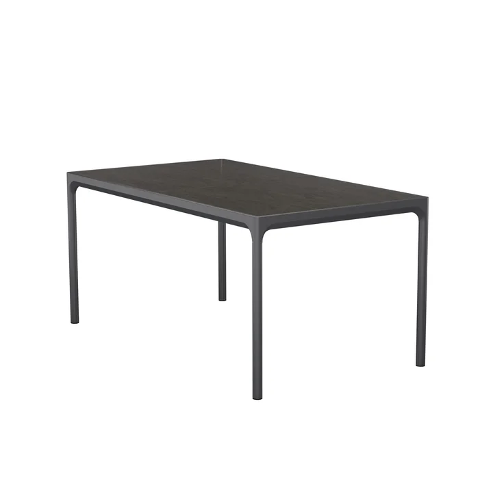 HOUE - FOUR Table Outdoor, 160 x 90 cm, gris foncé / graphite