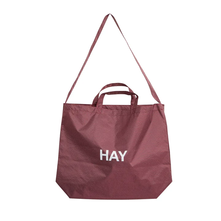 HAY - Grid Crossover Bag M, bourgogne