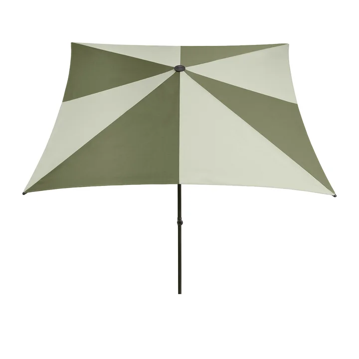 HAY - Terrazza Parasol, carré, 240 x 240 cm, vert / vert foncé