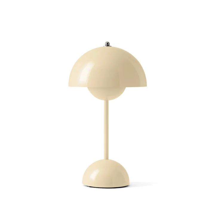 & Tradition - Flowerpot Lampe de table rechargeable VP9 avec câble de recharge magnétique, ivoire