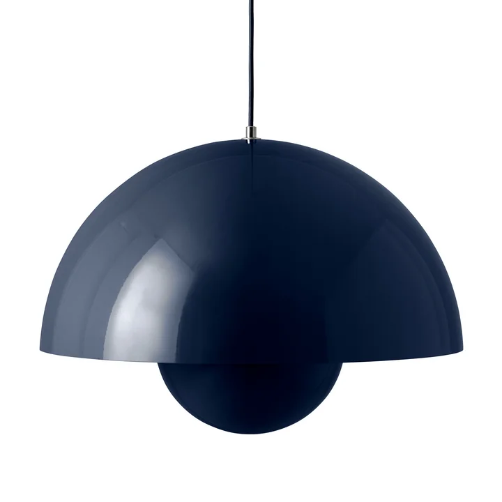 & Tradition - Suspension FlowerPot VP2, bleu acier