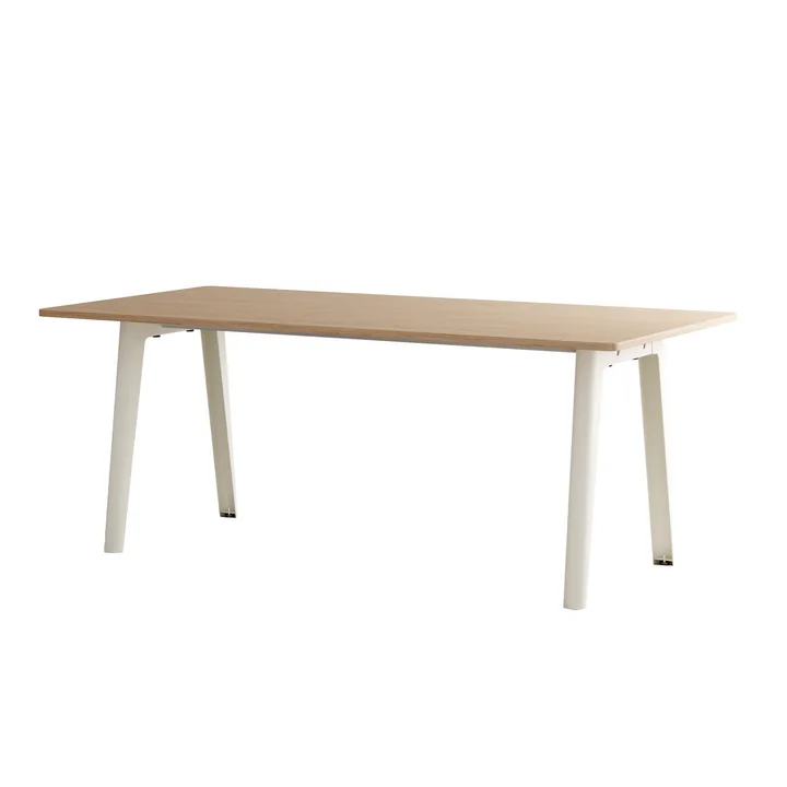 TipToe - NEW MODERN Table de salle à manger 95 x 190 cm, chêne / cream white