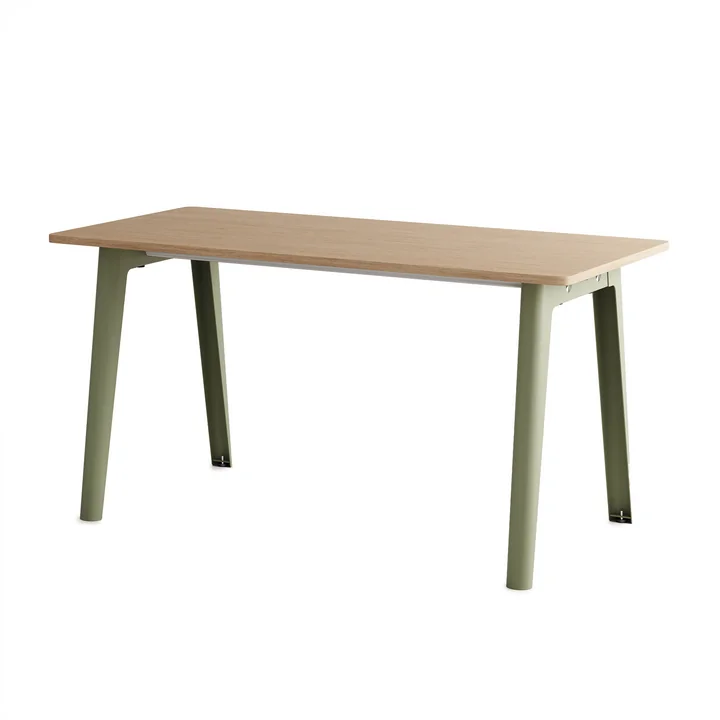 TipToe - NEW MODERN Bureau, 75 x 150 cm, bouleau / vert kaki