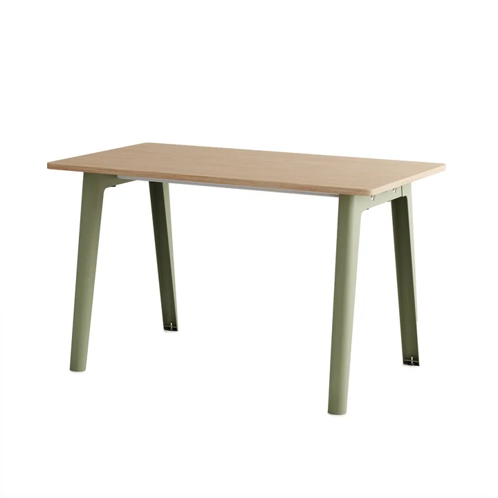 TipToe - NEW MODERN Bureau, 75 x 130 cm, bouleau / vert kaki