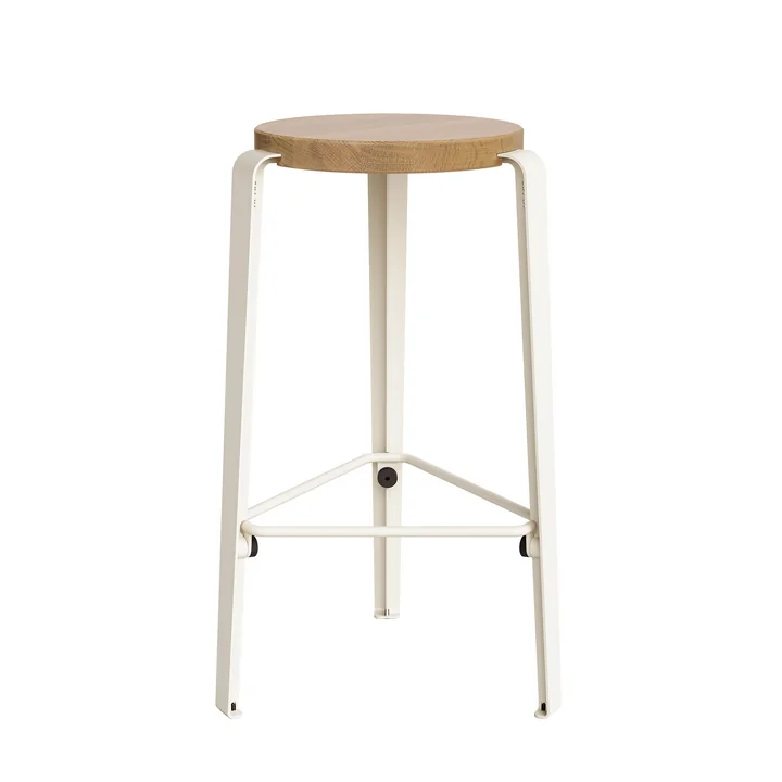 TipToe - MI LOU Tabouret de bar, chêne / cream white