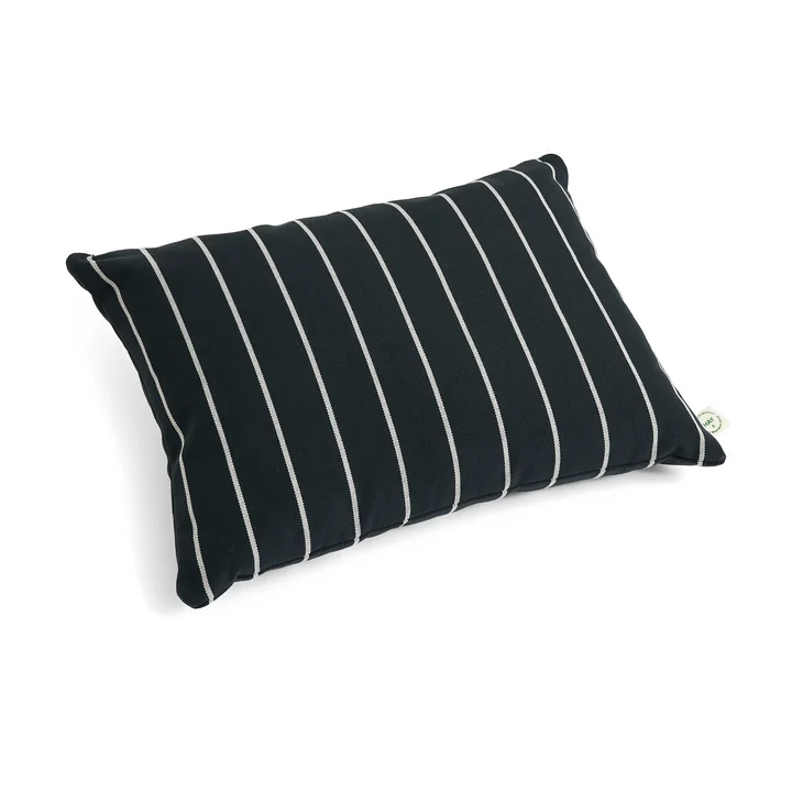 HAY - Outdoor Market Coussin 45 x 35 cm, noir à rayures beiges