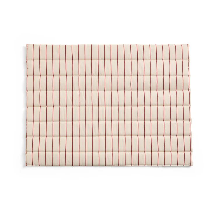 HAY - Outdoor Market Coussin pour canapé, beige avec bandes rouges