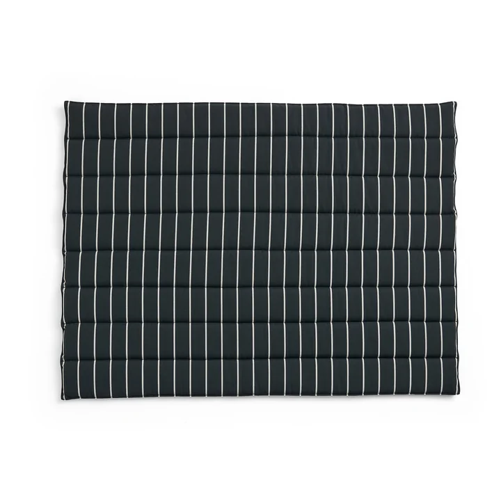 HAY - Outdoor Market Coussin pour canapé, noir à rayures beiges