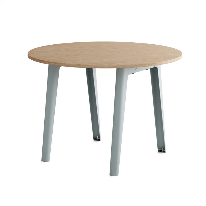 TipToe - NEW MODERN Table de salle à manger Ø 110 cm, chêne / pale blue