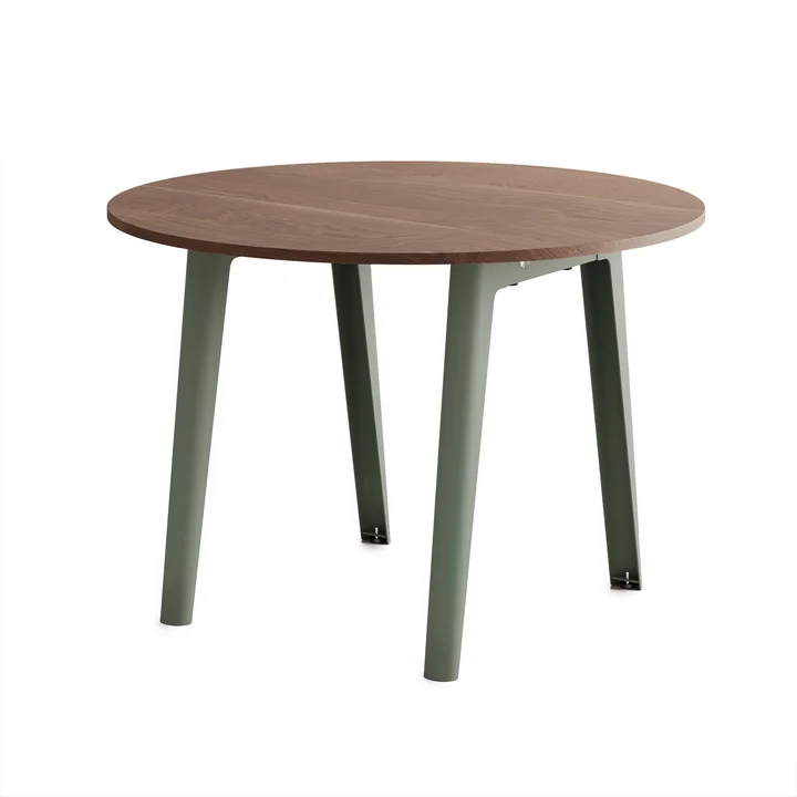 TipToe - NEW MODERN Table de salle à manger Ø 110 cm, noyer / gris eucalyptus