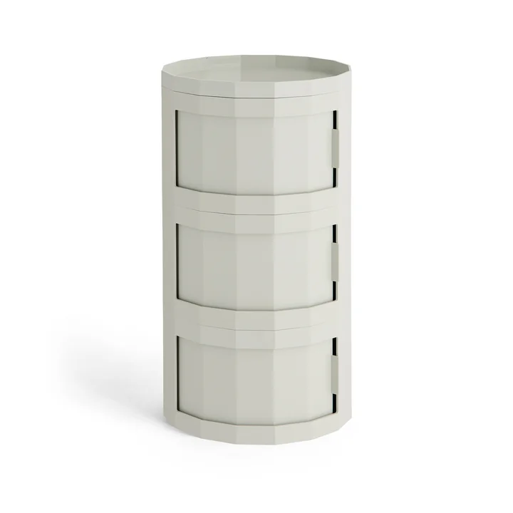 HAY - Facet Cabinet 30 avec pieds et roulettes, misty grey