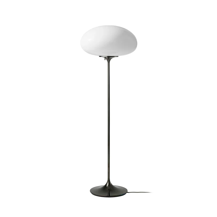 Gubi - Stemlite Lampadaire H 110 cm, chrome noir / opale