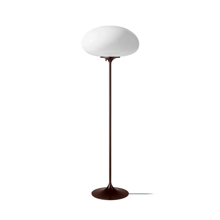 Gubi - Stemlite Lampadaire H 110 cm, noir-rouge / opale