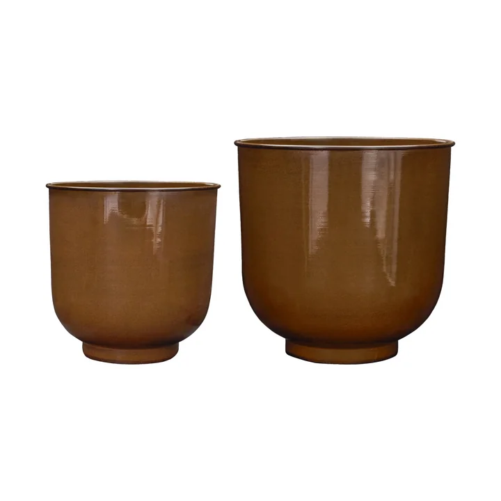 House Doctor - Cove pot de fleurs, marron (set de 2)