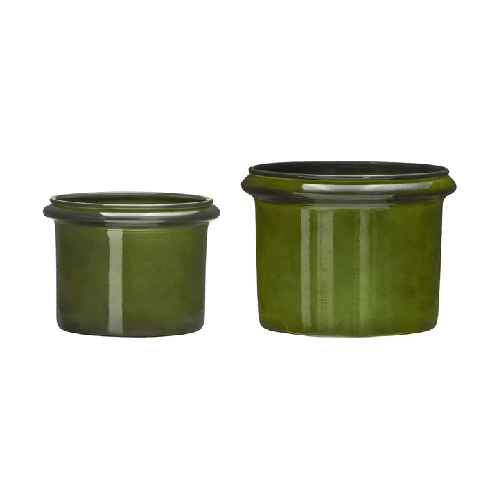 House Doctor - Hoop Pot de fleurs, vert (set de 2)