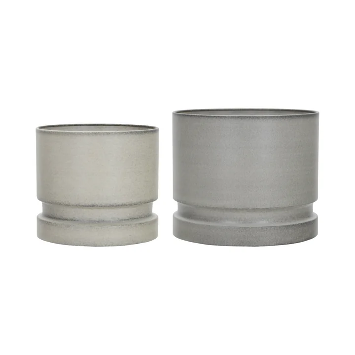 House Doctor - Pepple pot de fleurs, sable (set de 2)