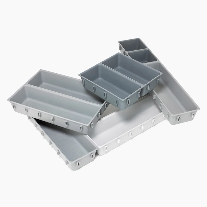 Joseph Joseph - Blox Kit d'organisation pour tiroirs 10 pièces, light stone