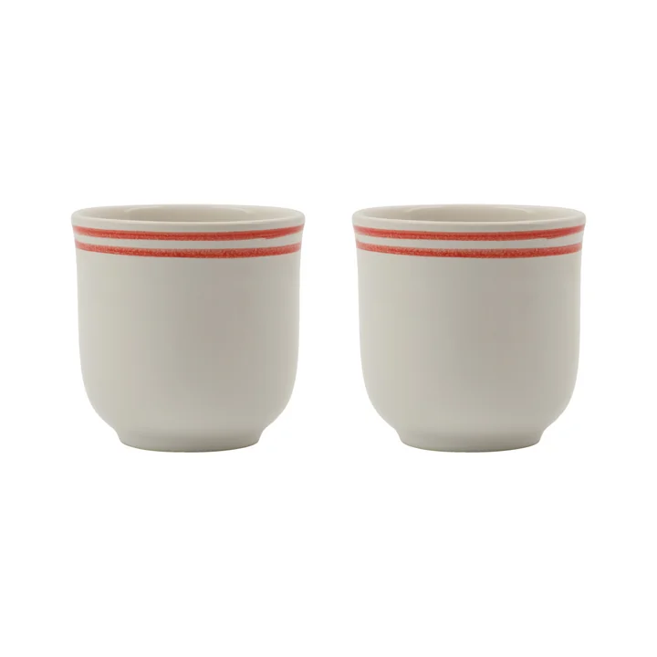 Nicolas Vahé - Bistro Gobelet, Ø8,5 x H8,5 cm, rouge / blanc (set de 2)