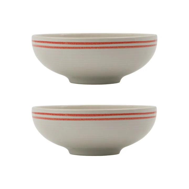 Nicolas Vahé - Bistro saladier Ø15,5 cm, rouge / blanc (set de 2)