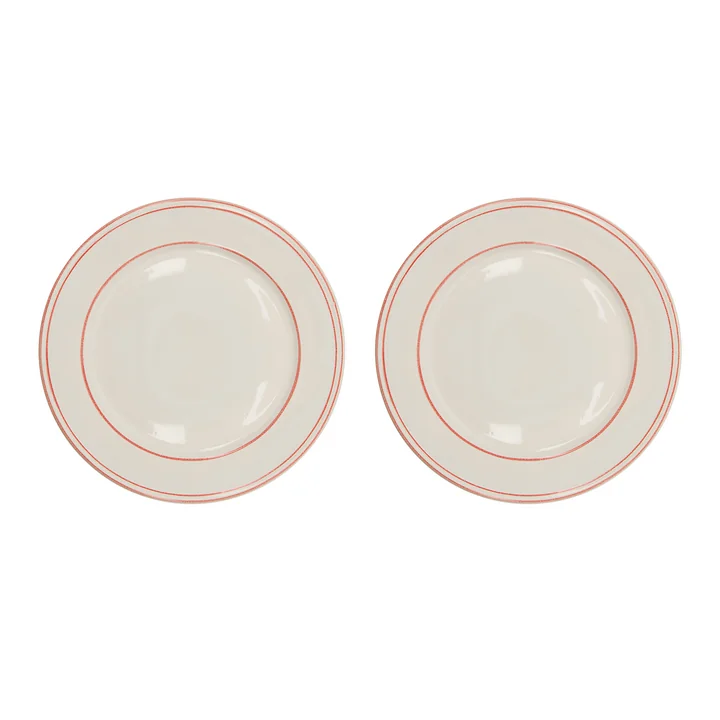 Nicolas Vahé - Bistro Assiette Ø 27 cm, rouge / blanc (set de 2)