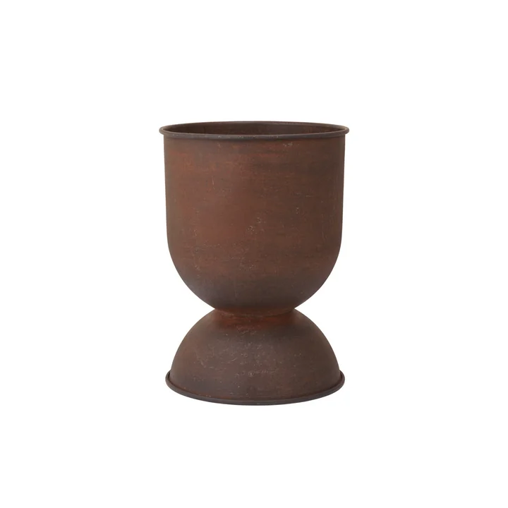 Ferm Living - Hourglass pot de fleurs small, Ø 30 x H 42,5 cm, rouille