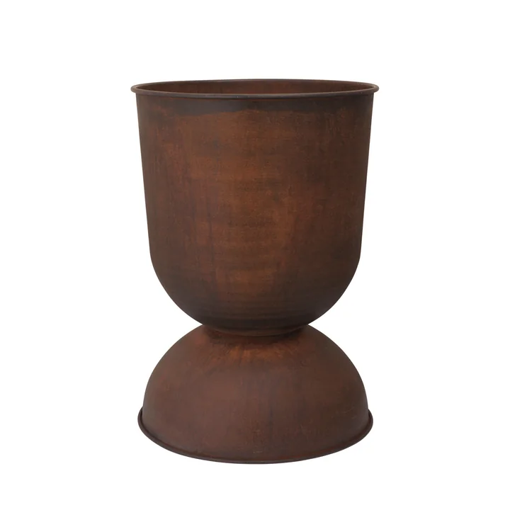 Ferm Living - Hourglass pot de fleurs large, Ø 50 x H 73 cm, rouille