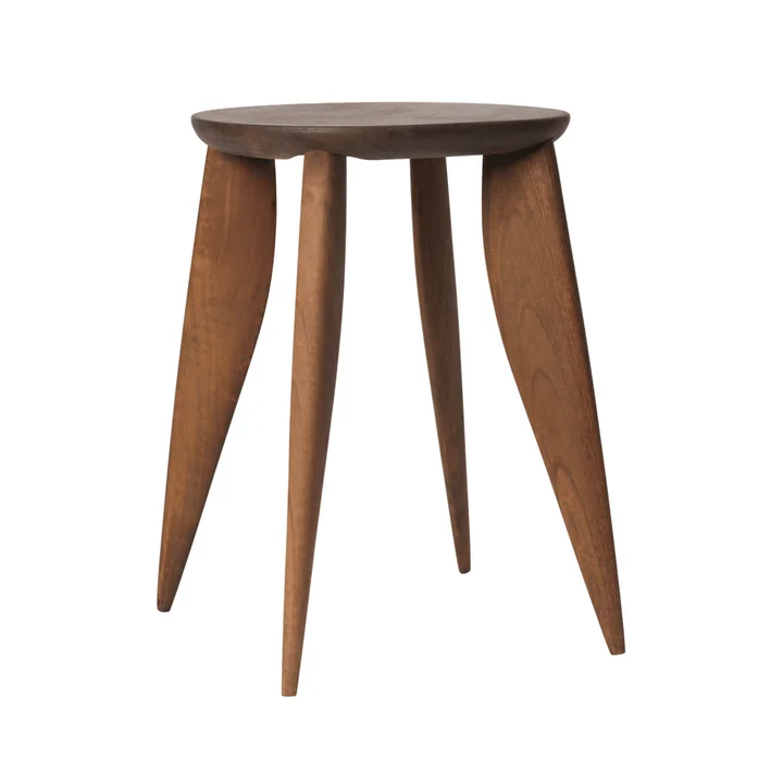 Ferm Living - Feve Table d'appoint, Ø 42 x H 45 cm, noyer