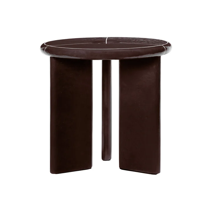 Ferm Living - Deya Outdoor Table d'appoint, Ø 47 x H 45 cm, chestnut brown