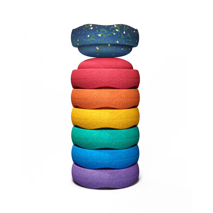 Stapelstein® - Original Mini, Spring Special rainbow classic (set de 7)