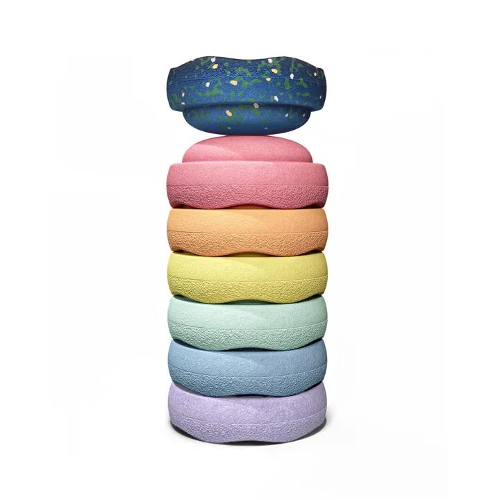 Stapelstein® - Original Mini, Spring Special rainbow pastel (set de 7)