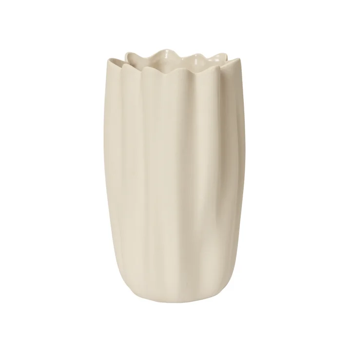 Ferm Living - Nium Vase, H23 cm, blanc cassé