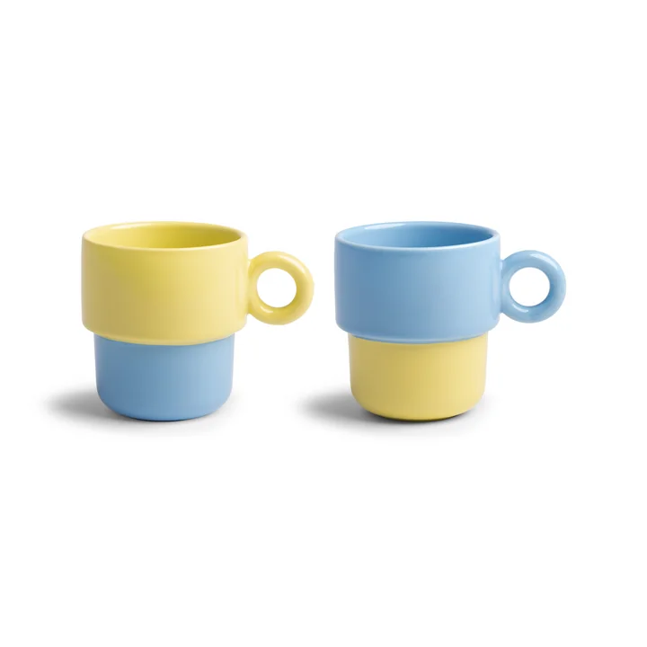 & klevering - Chiquito Tasse large, 0,2 L, bleu (set de 2)