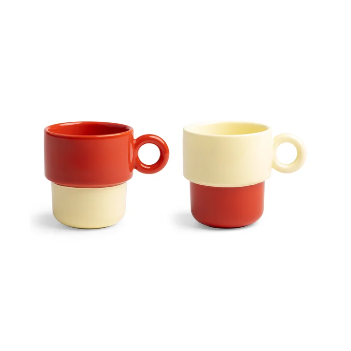 & klevering - Chiquito Tasse large, 0,2 L, rouge (set de 2)