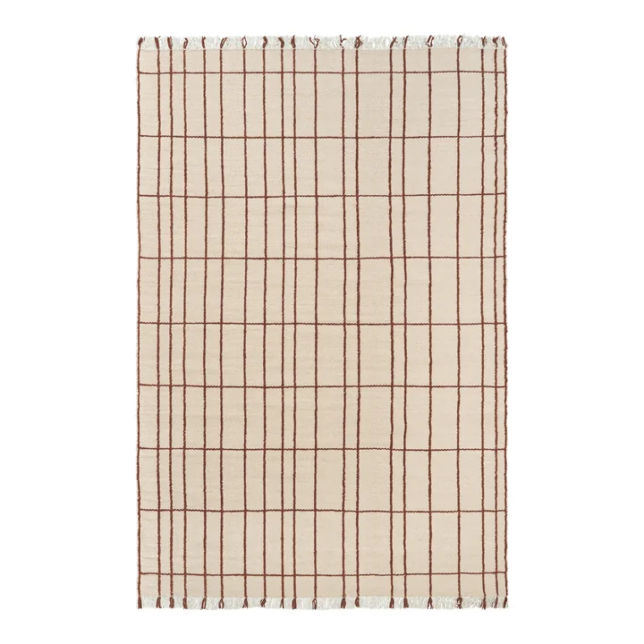 Ferm Living - Sen Tapis, 200 x 300 cm, parchment / chestnut