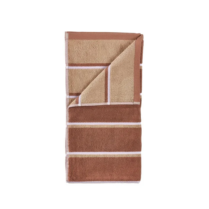 Zone Denmark - Serviette de bain Sauna, 70x140, Terracotta/Camel/Lupin