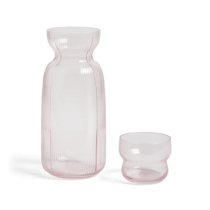 & klevering - Circus Carafe 1,3 L avec verre à boire, rose