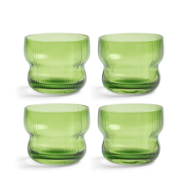 & klevering - Circus Verre à boire 150 ml, vert (set de 4)