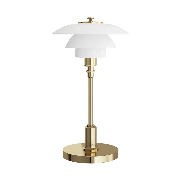 Louis Poulsen - PH 1/1 Lampe de table LED portable à batterie, laiton / verre opale