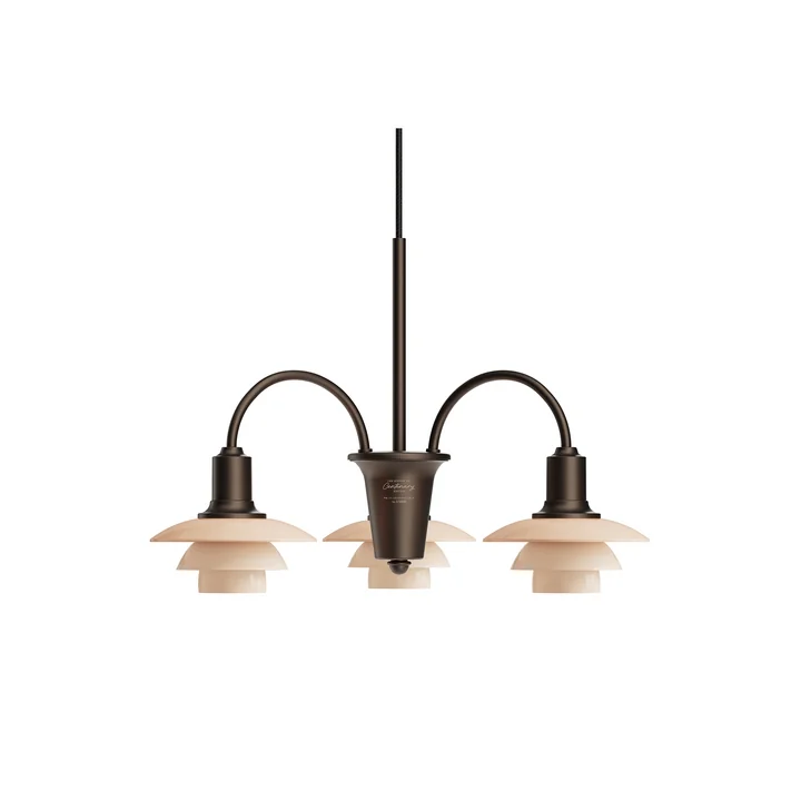 Louis Poulsen - PH 1/1 Lustre Centenary Edition, aged brass / dusty terracotta (3-bras)