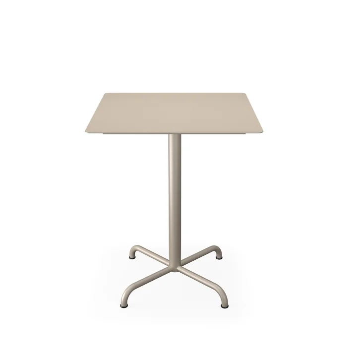 HOUE - Pico Table de jardin, 60 x 60 cm, piétement 4 étoiles, beige