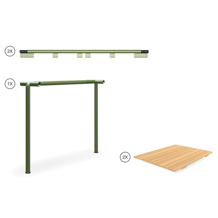 HOUE - AVANTI Infinity Set 2, pin / vert olive