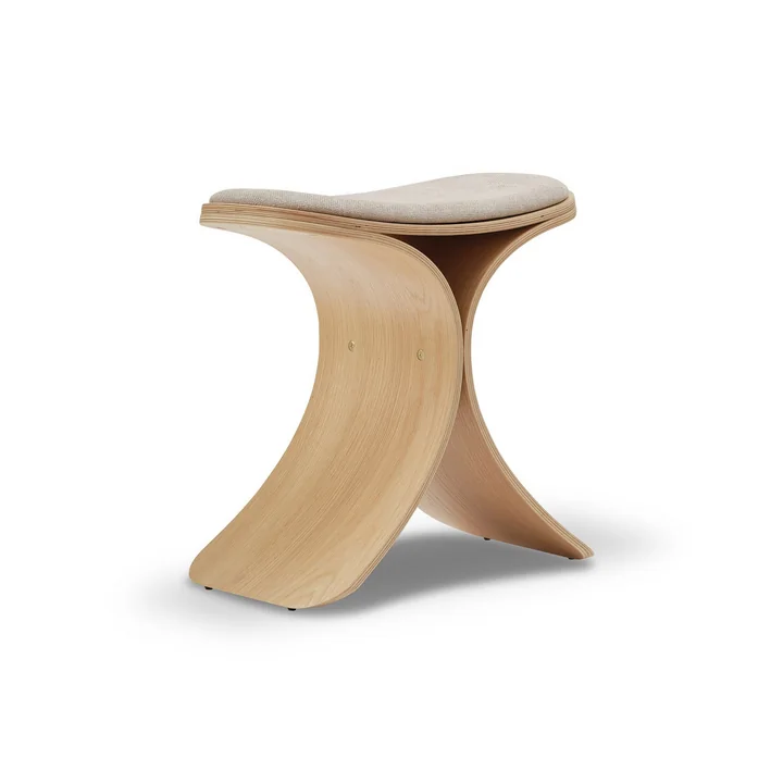 Gejst - Luno Tabouret Oak/Beige Textile