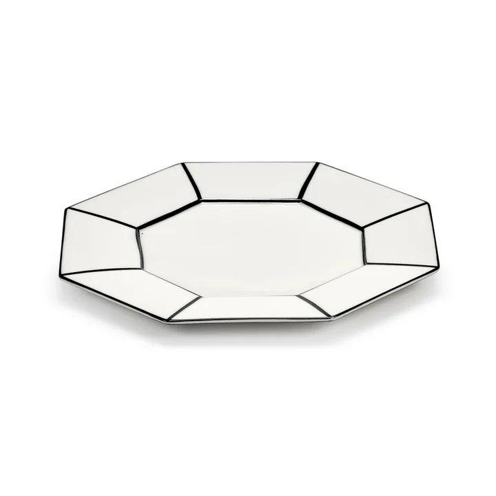 Serax - Carte Blanche Assiette à petit-déjeuner, blanc / noir