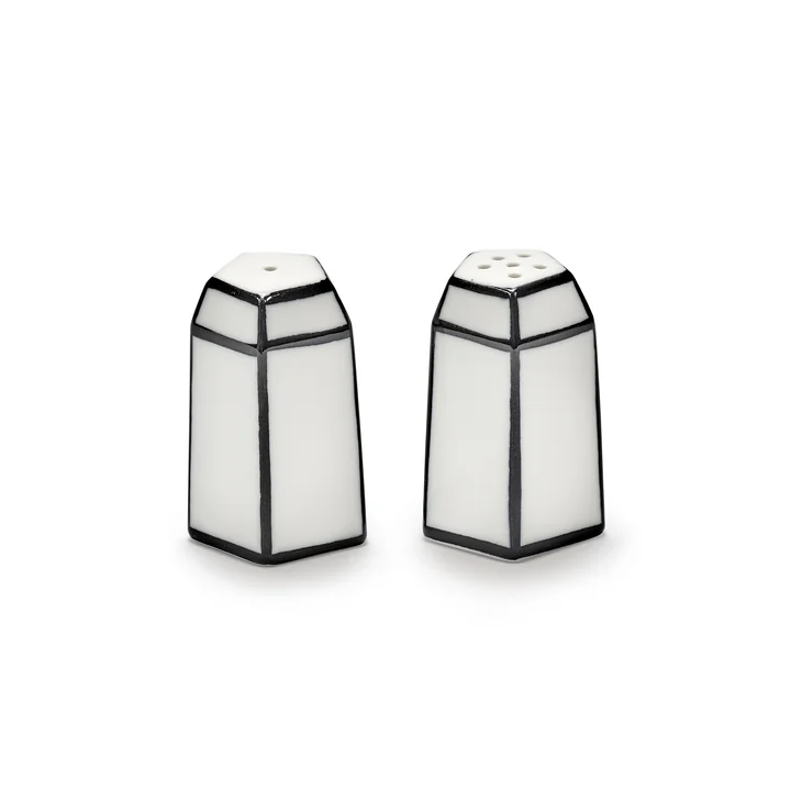 Serax - Carte Blanche Salière et poivrière, blanc / noir (set de 2)